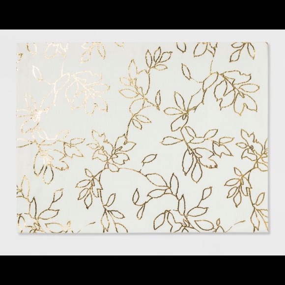 Set of 4 Gold Leaf Placemat - Threshold - Picture 2 of 3